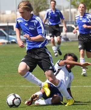 elite boys club soccer player at a boys club soccer tournament