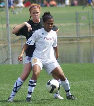 elite girls club soccer players in a club soccer tournament