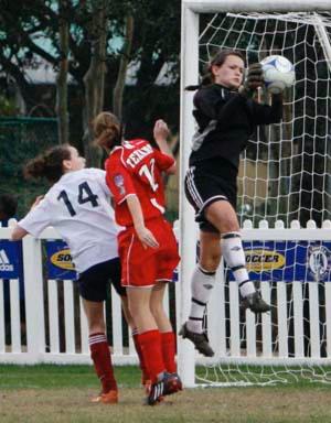 elite girls club soccer players compete at a club soccer tournament