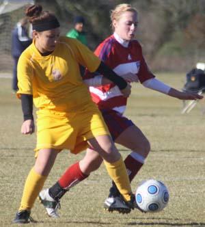 Elite girls club soccer players.