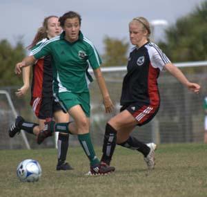 girls club soccer player