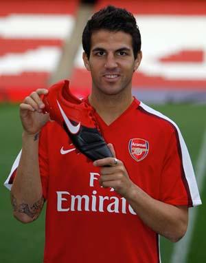 Cesc Fabregas and the new nike boot.