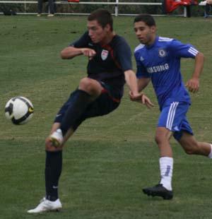 Elite boys club soccer player.