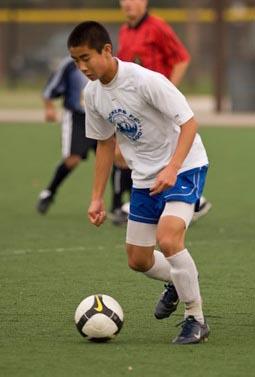 Elite boys club soccer player Andrew Chang.