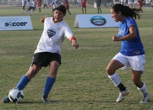 elite club soccer girls play soccer