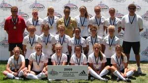 Girls club soccer players from Crossfire Premier.