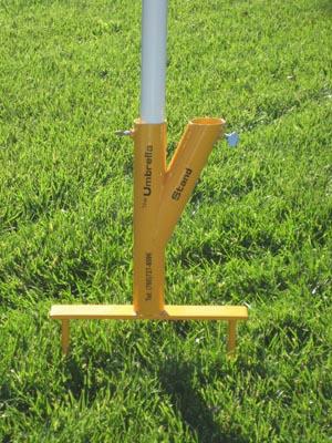 Club soccer tournament umbrella stand.