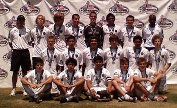 United Football club soccer team poses.