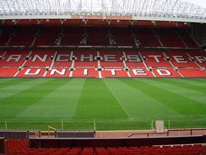 Professional club soccer statdium Old Trafford.