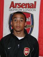 Elite club soccer player Dion Acoff from Arsenal football club.
