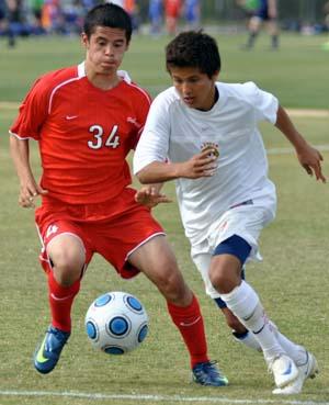 Elite club soccer players from Dallas Texans soccer club and Placer Gold United soccer club.