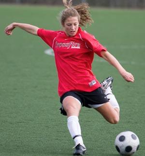 Elite club soccer player Kathryn Bennett of Crossfire Premier Soccer Club. 