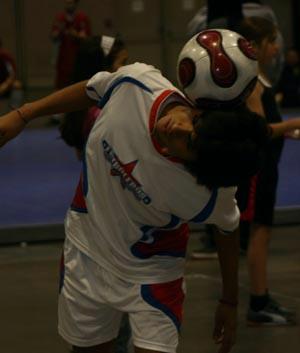 The futboleros perform.