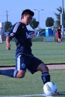 boys youth club soccer player