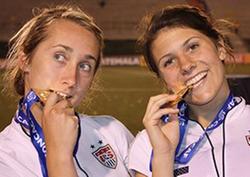 girls club soccer player summer green and maddie bauer